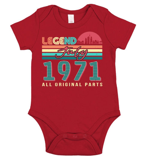 All Original 1971 July Short Sleeve Baby One-Piece