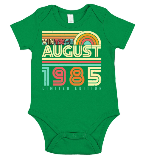 August 1985 Retro Short Sleeve Baby One-Piece