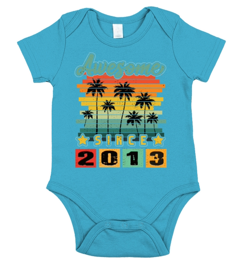 Awesome Since 2013 Short Sleeve Baby One-Piece
