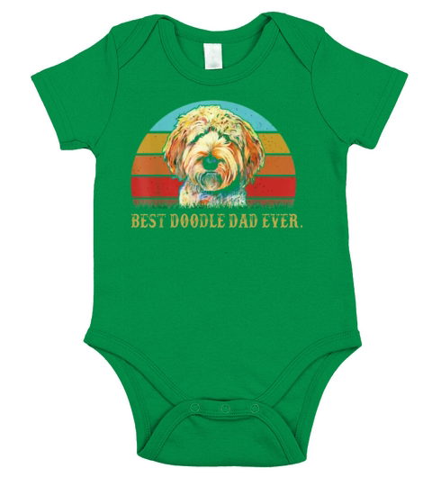 Best Doodle Dad Ever Vintage shirt Short Sleeve Baby One-Piece