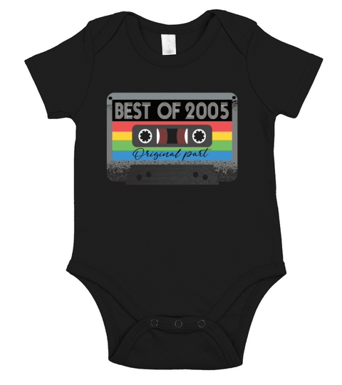 Best Of 2005 Vintage Cassette Retro Birthday Short Sleeve Baby One-Piece