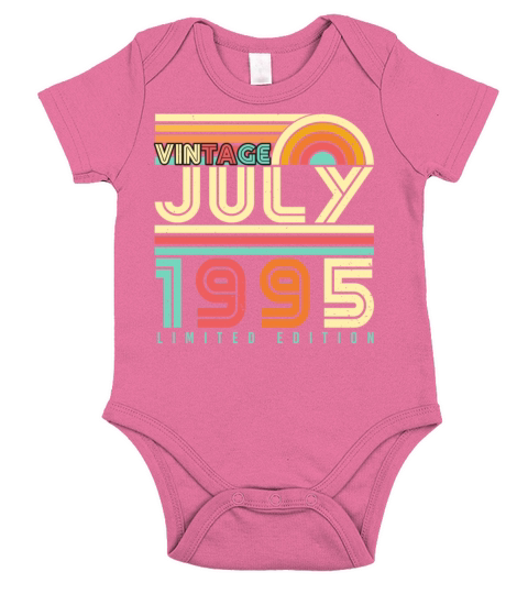 Birth Year 1995 In July Short Sleeve Baby One-Piece