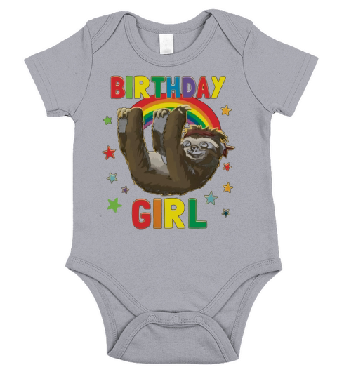 Birthday Girl Sloth shirt Short Sleeve Baby One-Piece