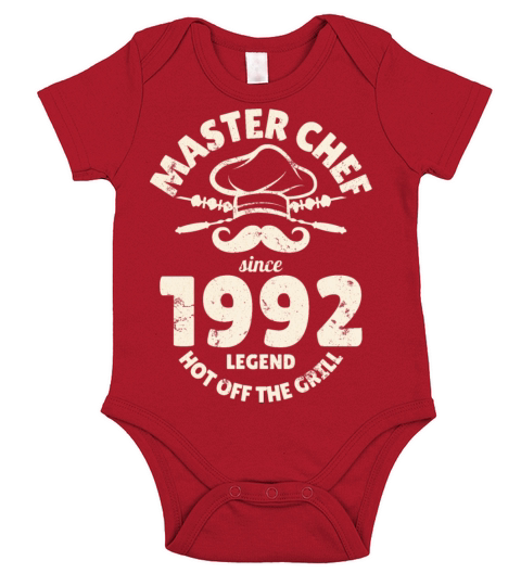 Born In 1992 BBQ Funny Grilling 30th Birthday Short Sleeve Baby One-Piece