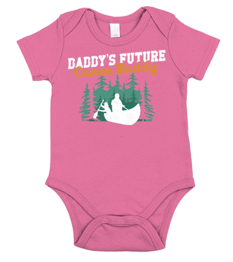 Canoe Canoeing Father Dad Son Short Sleeve Baby One-Piece