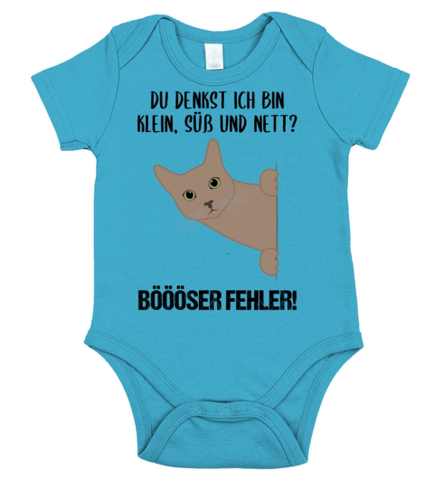 Cat Small Sweet Nice Bad Mistake Quote Gift Short Sleeve Baby One-Piece