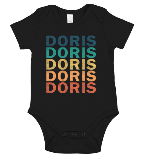 Doris Name T Shirt - Doris Vintage Retro Name Gift Short Sleeve Baby One-Piece