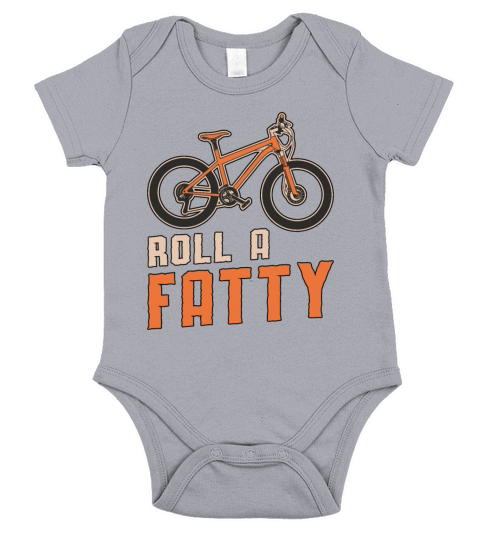 Fat Bike Roll A Fatty Mountain Bike Biker Biking Short Sleeve Baby One-Piece