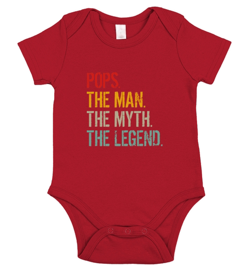Father day Pops The Man The Myth The Legend Short Sleeve Baby One-Piece