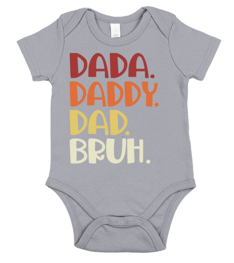Fathers Day Outfit Dada Daddy Dad Bruh Vintage Short Sleeve Baby One-Piece