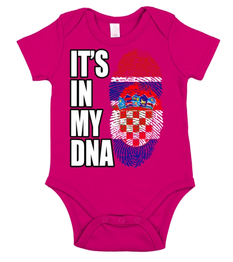 Gambian And Croatian Mix Heritage DNA Flag Short Sleeve Baby One-Piece