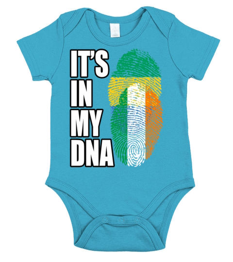 Gambian And Irish Mix Heritage DNA Flag Short Sleeve Baby One-Piece
