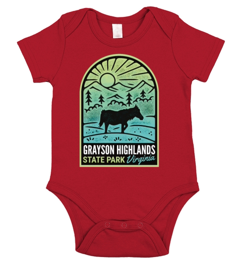Grayson Highlands State Park Virginia Short Sleeve Baby One-Piece