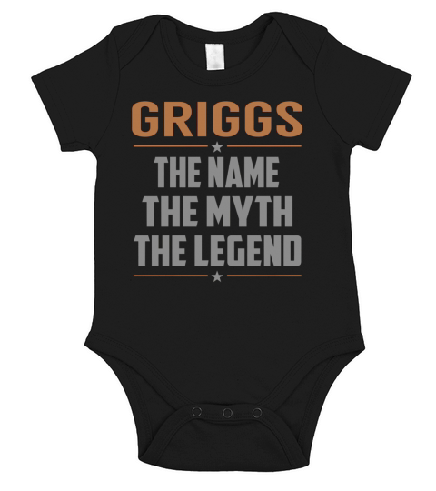 GRIGGS The Name The Myth The Legend Name Shirts Short Sleeve Baby One-Piece