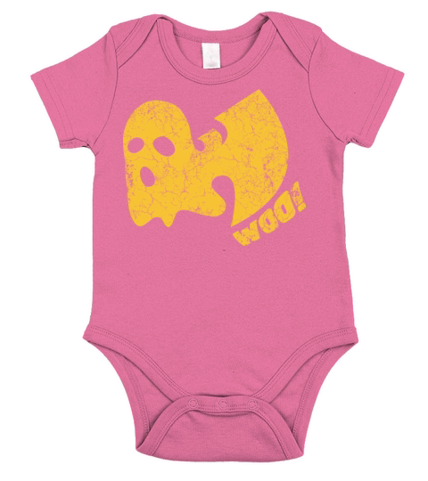 halloween ghost woo wutang Short Sleeve Baby One-Piece