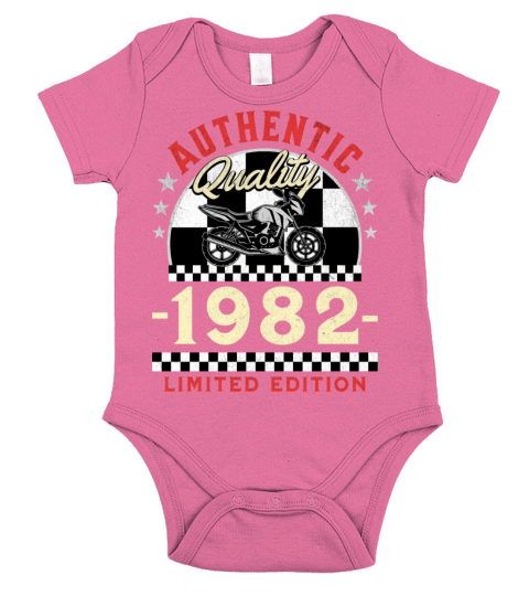 Happy 40th Birthday Biker 40 Years Old Vintage Short Sleeve Baby One-Piece