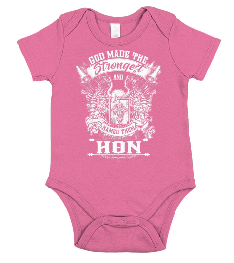 HON shirt, HON Family Name, HON Funny Name Gifts T Shirt Short Sleeve Baby One-Piece