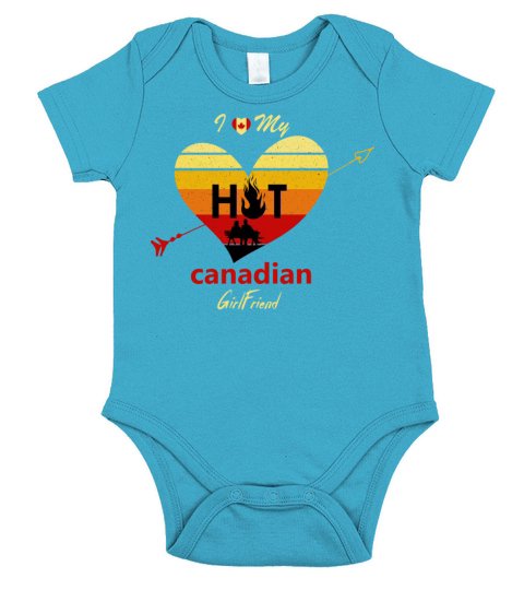 i love my hot canadian girlfriend - Retro Vintage Short Sleeve Baby One-Piece