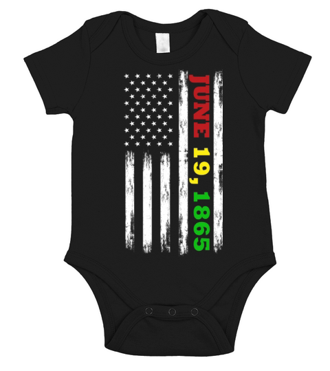 Juneteenth Flag June 19 1865 Black history Short Sleeve Baby One-Piece