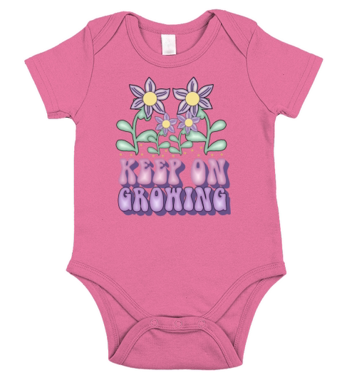 Keep On Growing Growth Mindset Inspiration Short Sleeve Baby One-Piece