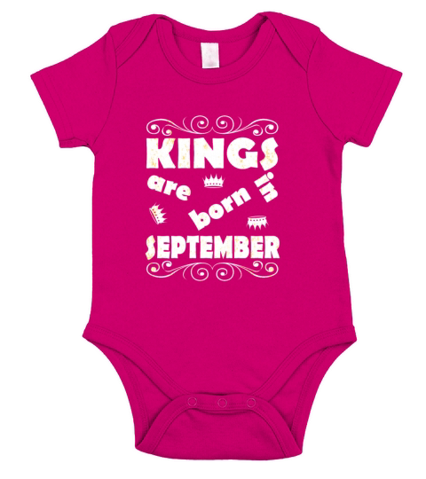Kings Are Born In September Short Sleeve Baby One-Piece