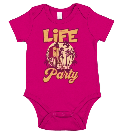 Life Of The Party Swim Swimming Pool Guard Short Sleeve Baby One-Piece