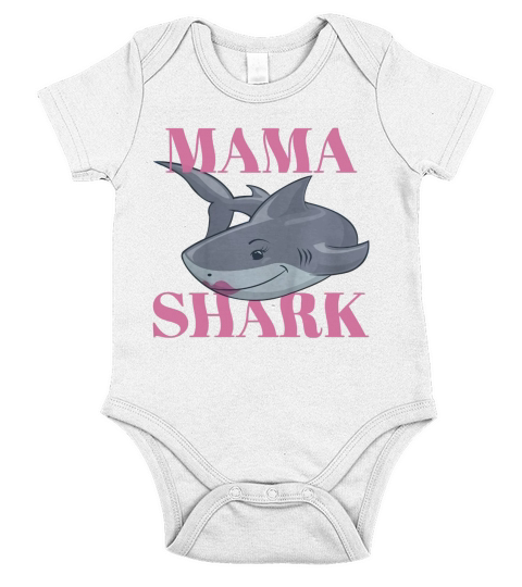 Mama Shark Cute Gift for Moms Short Sleeve Baby One-Piece
