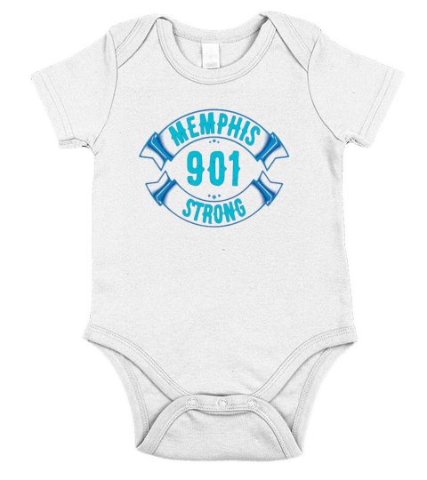 Memphis 901 Strong T-Shirt Distressed Vintage Area Code Tee Short Sleeve Baby One-Piece