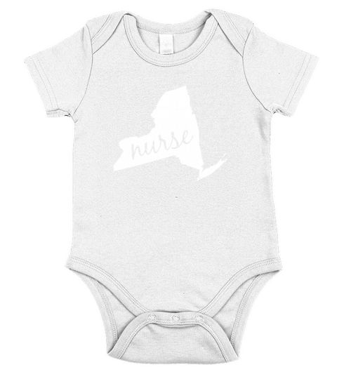 New York Nurse NY pride hero love state medical tshirt Short Sleeve Baby One-Piece