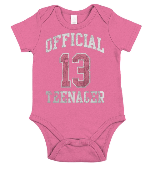 Official Teenager TShirt 13th Birthday Girls Gift Short Sleeve Baby One-Piece