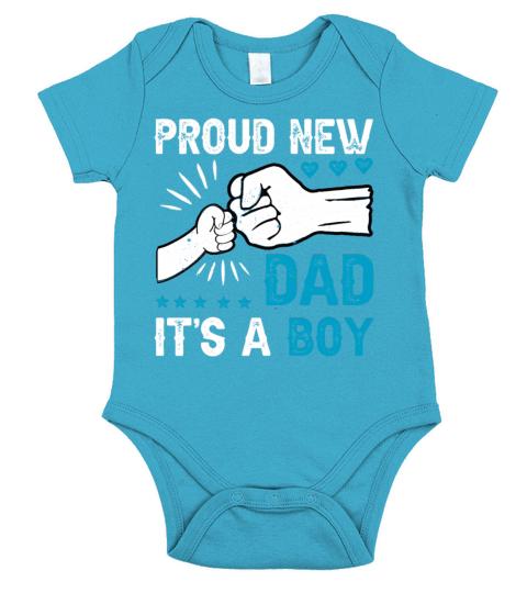 Proud New Dad It’s A Boy Short Sleeve Baby One-Piece