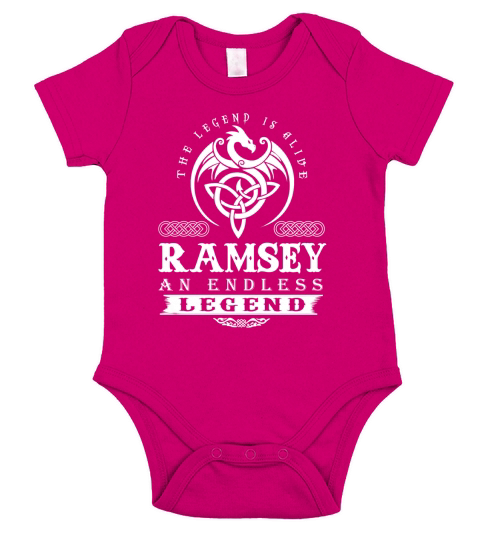 RAMSEY The Legend Is Alive RAMSEY An Endless Legend ColorWhite Short Sleeve Baby One-Piece