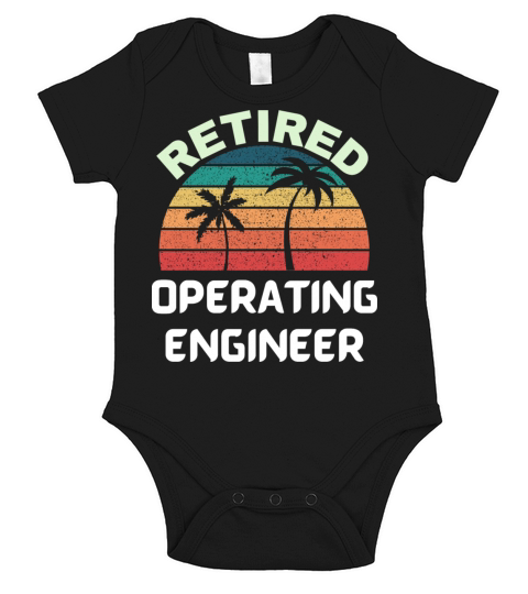 Retired Operating Engineer vintage retirement Short Sleeve Baby One-Piece