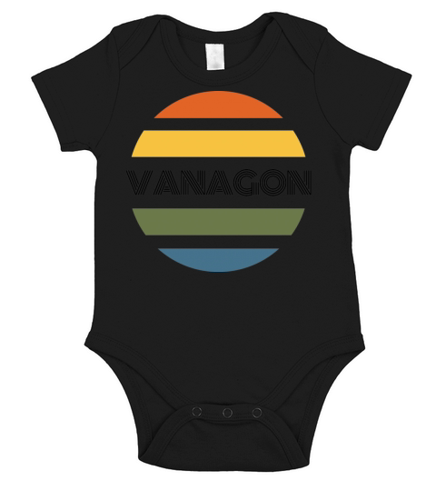 Retro Colored Typographic Design Short Sleeve Baby One-Piece