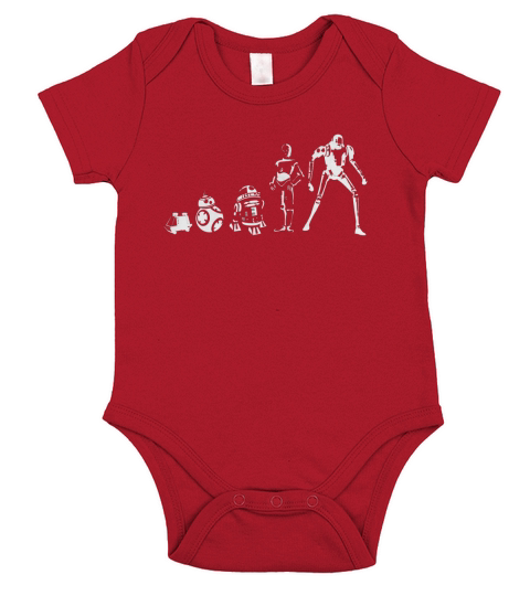 Robot Evolution Space War in the Stars Graphic Funny Parody Short Sleeve Baby One-Piece