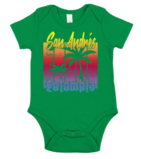 San Andres Colombia Short Sleeve Baby One-Piece