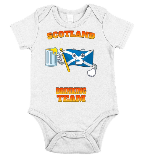 Scotland Drinking Team Funny Sarcasm Quote Short Sleeve Baby One-Piece