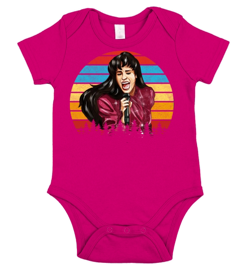 Selena Quintanilla Vintage Short Sleeve Baby One-Piece