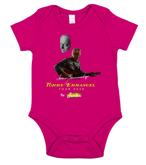 Signature Tommy Emmanuel Tour 2020 To Justin shirtn Short Sleeve Baby One-Piece