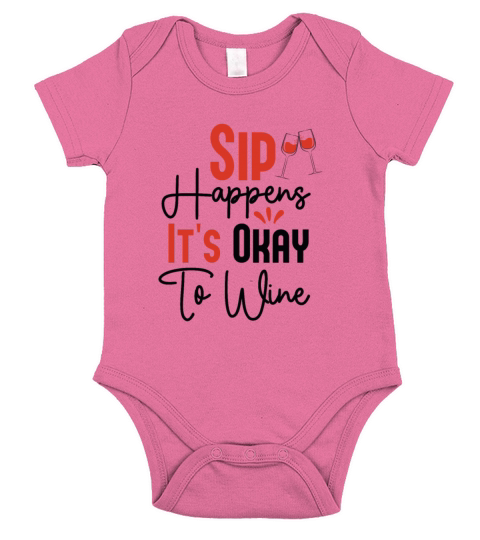 Sip Happens Short Sleeve Baby One-Piece