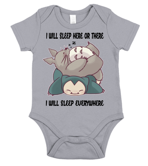 Sleeping Totoro Snorlax Short Sleeve Baby One-Piece