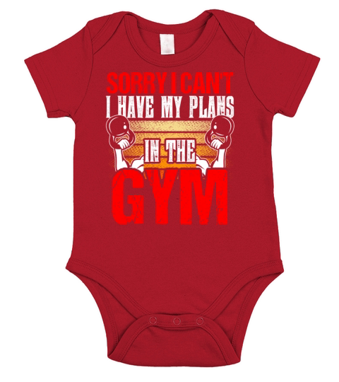Sorry I Cant I Have Plans In The Gym Sayings Short Sleeve Baby One-Piece