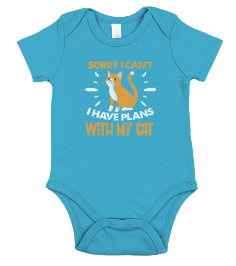 Sorry I Cant I Have Plans With My Cat Vintage Short Sleeve Baby One-Piece