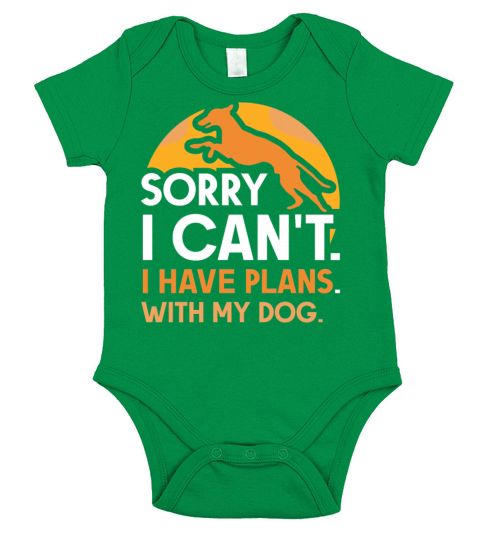 Sorry I Cant I Have Plans With My Dog Hobby Short Sleeve Baby One-Piece