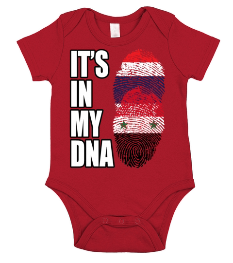 Thai And Syrian Vintage Heritage DNA Flag Short Sleeve Baby One-Piece