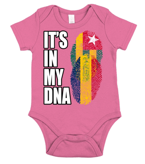 Togolese And Chadian Mix Heritage DNA Flag Short Sleeve Baby One-Piece