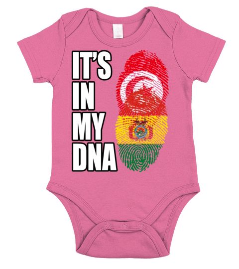 Tunisian And Bolivian Mix Heritage DNA Flag Short Sleeve Baby One-Piece