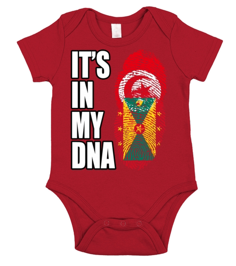 Tunisian And Grenadian Mix Heritage DNA Flag Short Sleeve Baby One-Piece