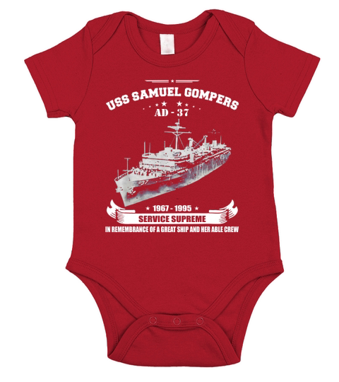 USS Samuel Gompers - Coffee Mug (colored) Short Sleeve Baby One-Piece