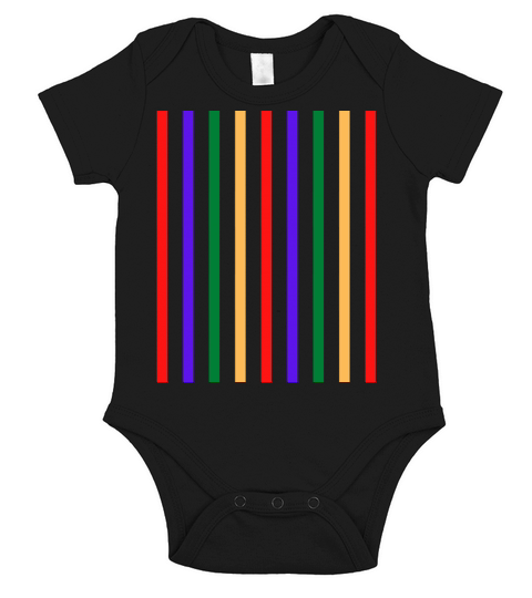 Vertical Rainbow Colors Stripes Short Sleeve Baby One-Piece